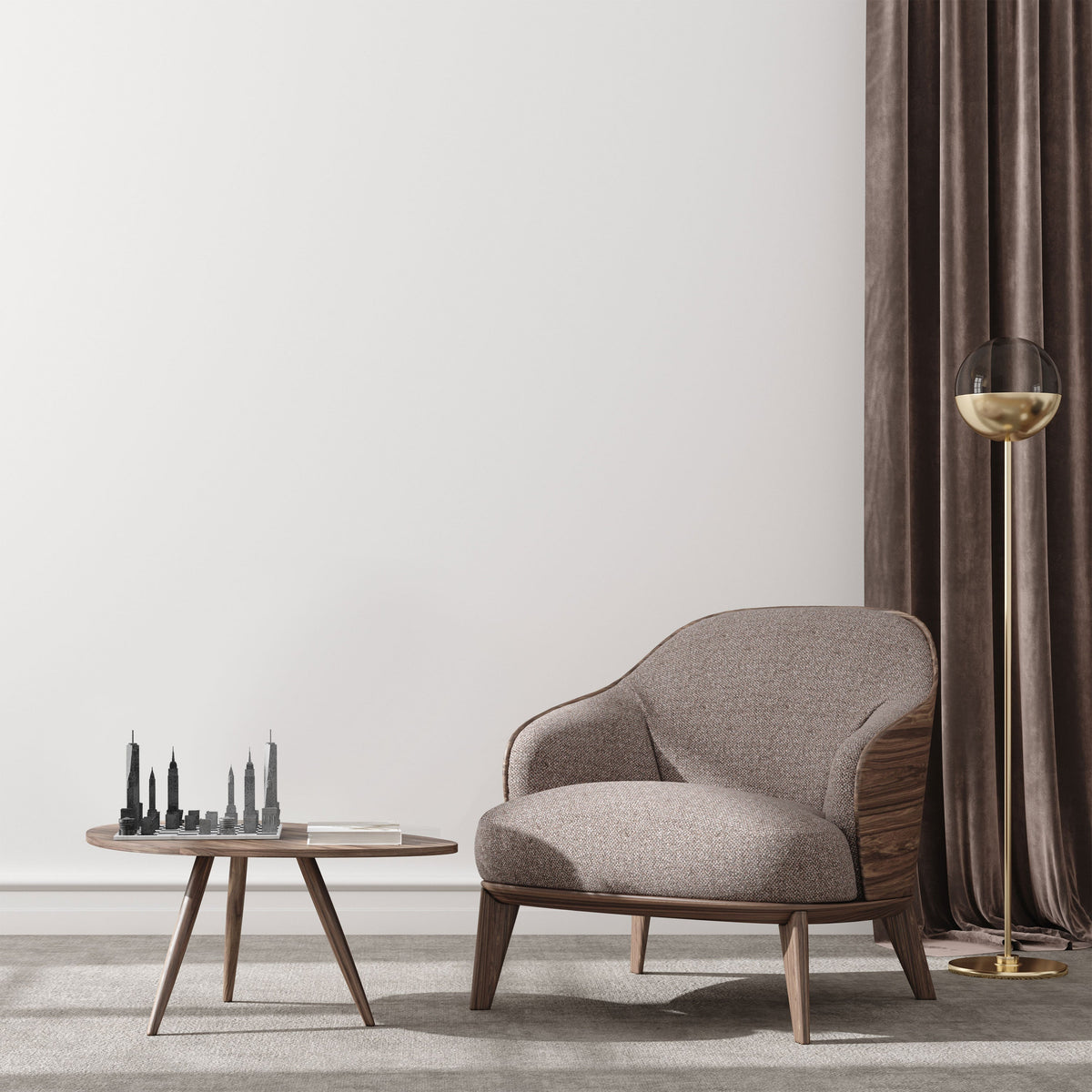 Chess Set Stainless Steel NEW YORK with Marble Hatch Board