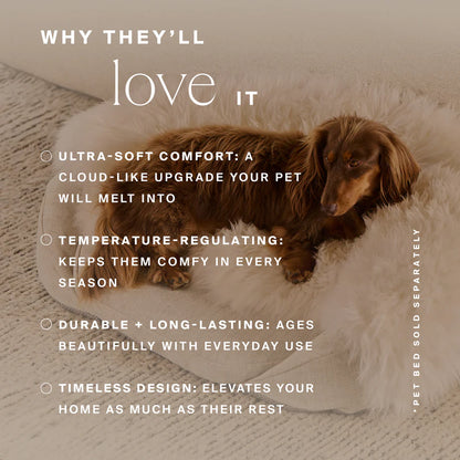 Natural Sheep Shearling Pet Bed Cover