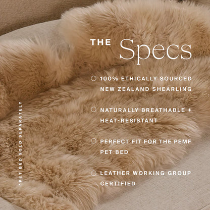 Natural Sheep Shearling Pet Bed Cover