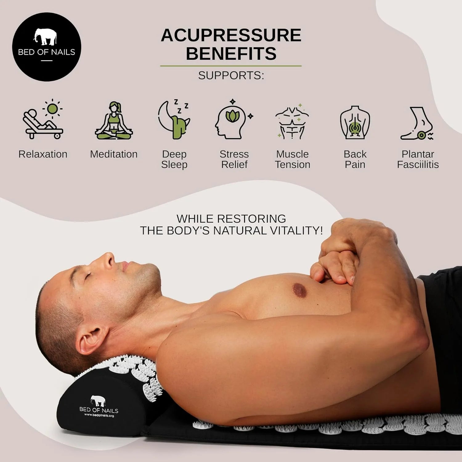 Acupressure Pillow By Bed Of Nails
