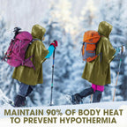 12 Pack Emergency Ponchos: Waterproof/Windproof/Thermal Survival Blanket Rain Ponchos