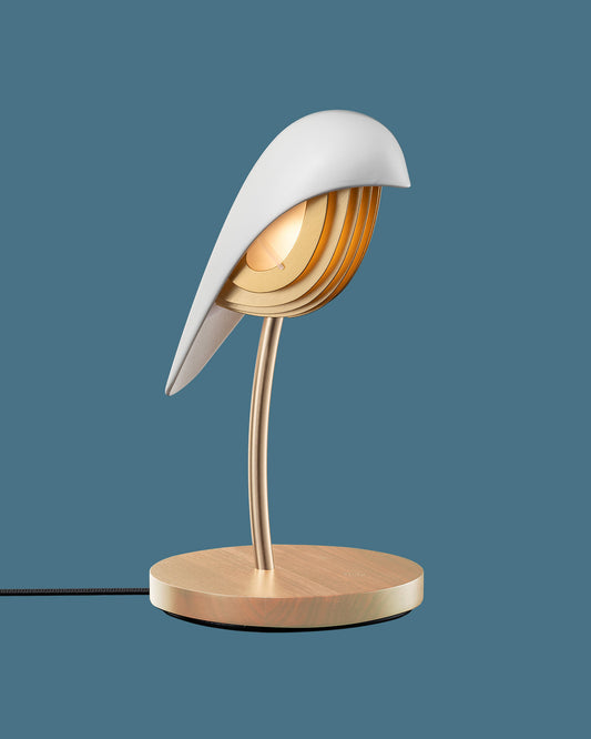 Desk Lamp BIRD Ivory White