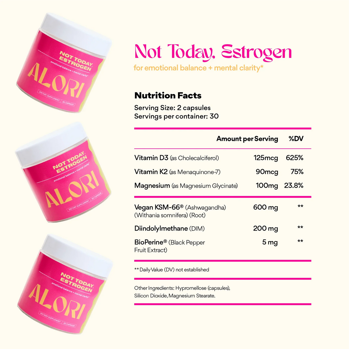Not Today, Estrogen: The Hormone Balancing Supplement