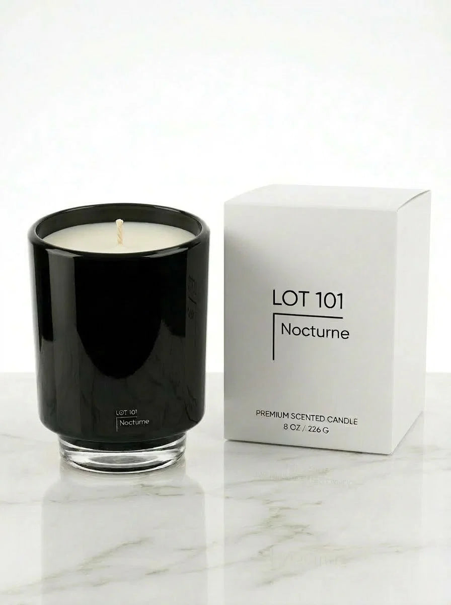 Nocturne Soy Candle - Amber, Cardamom & White Leather (8oz)