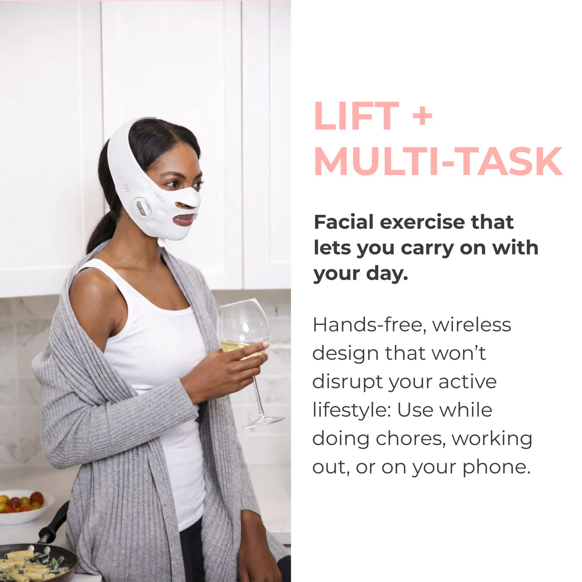 The EMS Face Sculpting Luxe Lift Mask VALUE Set (White Pulse)