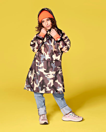 Kids Rain Poncho Jungle Camo