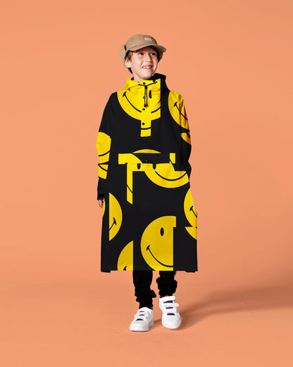 Kids Rain Poncho Smiley