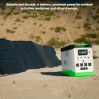 High Capacity Expandable Lithium 1800 Power Station Rechargeable With Solar Power