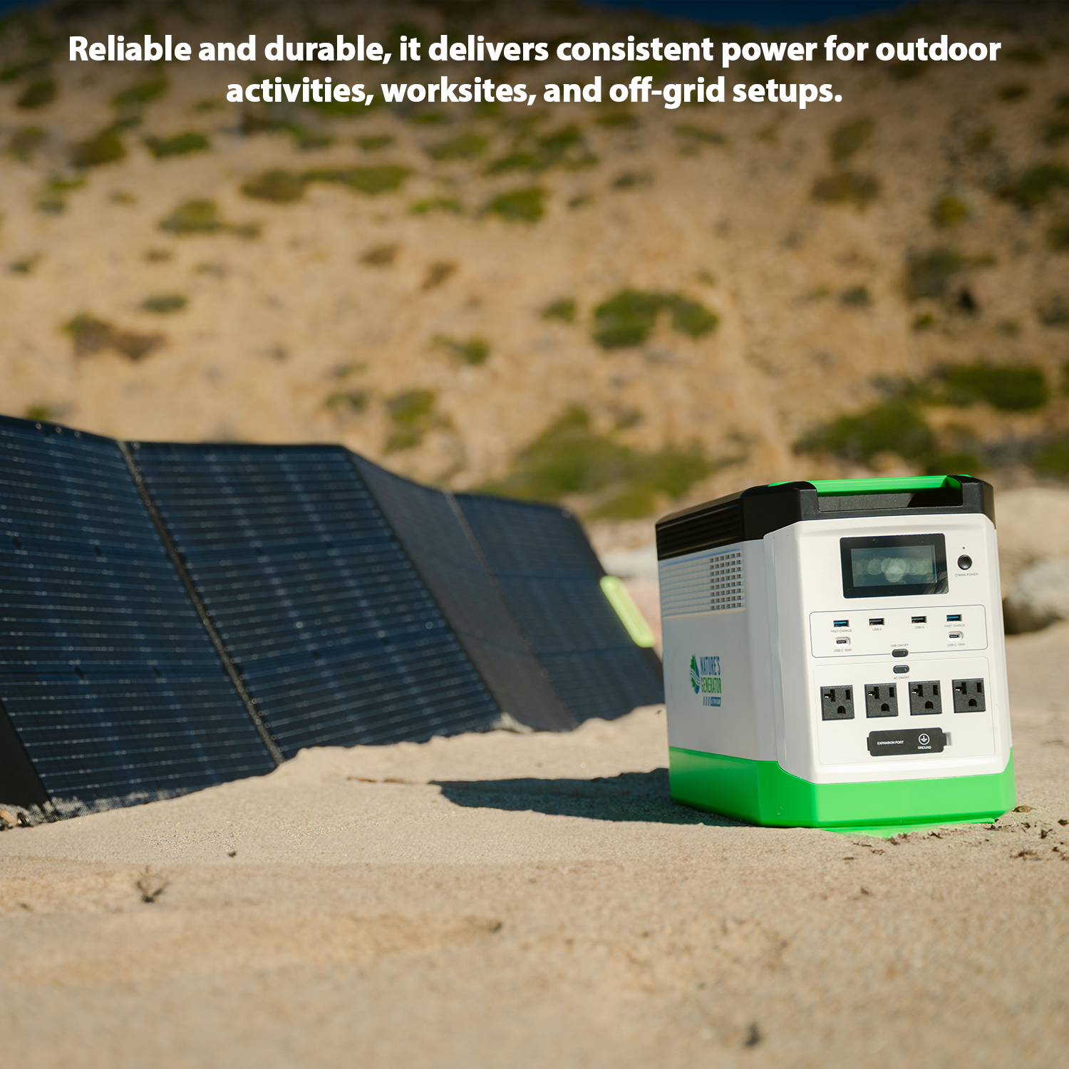 High Capacity Expandable Lithium 1800 Power Station Rechargeable With Solar Power
