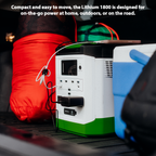High Capacity Expandable Lithium 1800 Power Station Rechargeable With Solar Power