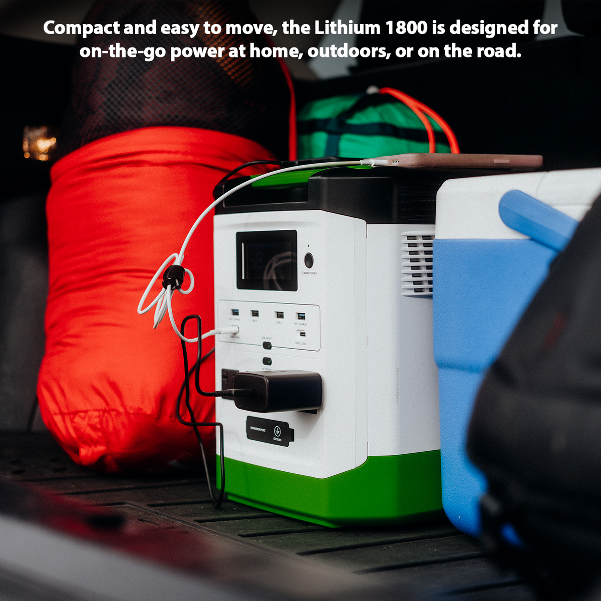High Capacity Expandable Lithium 1800 Power Station Rechargeable With Solar Power