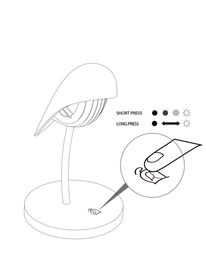 Desk Lamp BIRD Onyx Black