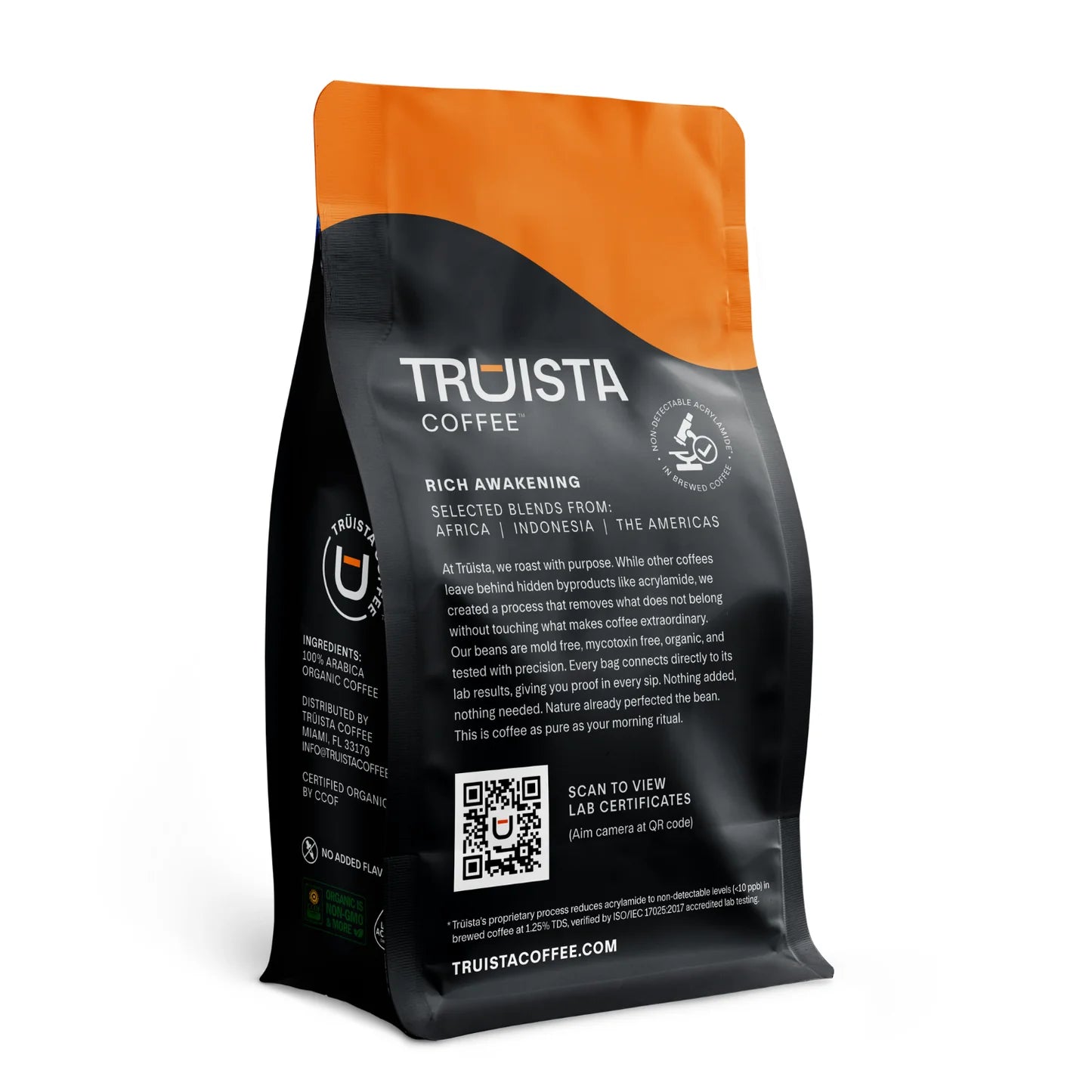 TRUISTA RICH AWAKENING ACRYLAMIDE FREE COFFEE, 12 oz