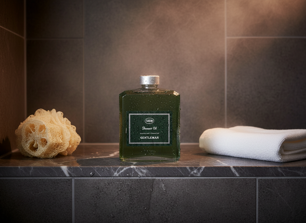 Luxurious Shower Oil: Gentleman Fragrance 13.5 oz (400mL)