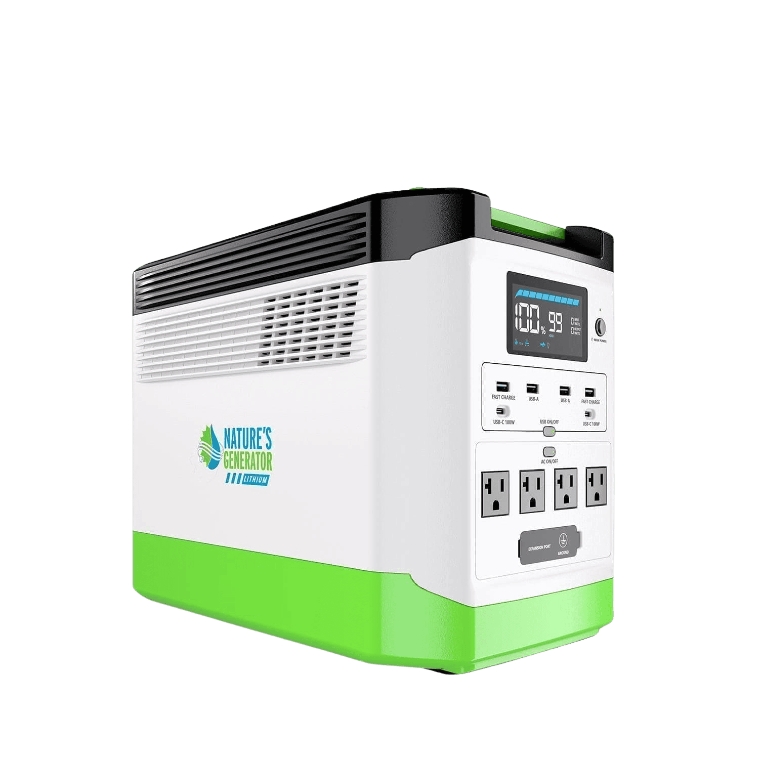 High Capacity Expandable Lithium 1800 Power Station Rechargeable With Solar Power