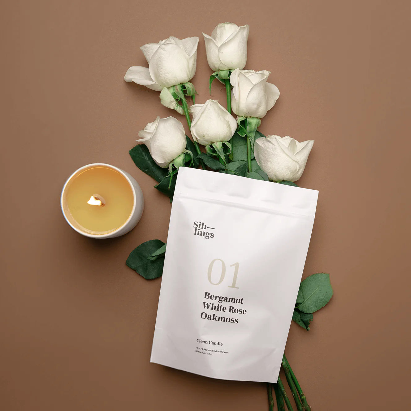 Scent No.1 Candle Refill Kit: Bergamot, White Rose, Oakmoss